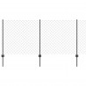 Ogrodzenie z słupkiem Szary 1 x 10 m Stal i PVC