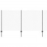 Ogrodzenie z słupkiem Szary 1,2 x 10 m Stal i PVC