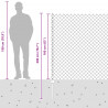Ogrodzenie z słupkiem Szary 1,6 x 10 m Stal i PVC