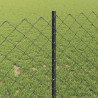 Ogrodzenie z słupkiem Szary 1 x 25 m Stal