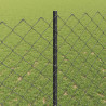 Ogrodzenie z słupkiem Szary 1,4 x 25 m Stal i PVC