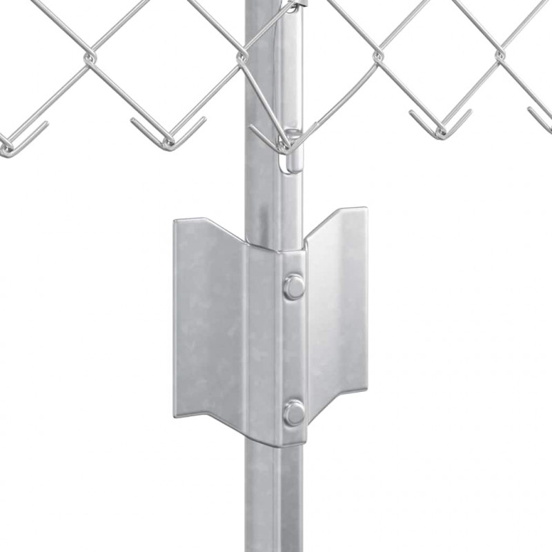 Ogrodzenie z słupkiem Srebrny 0,4 x 10 m Stal