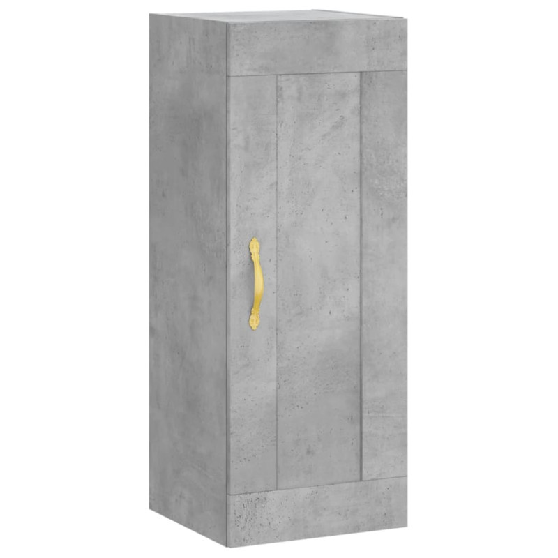 Wysoka szafka, szarość betonu, 34,5x34x180 cm