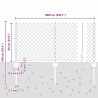 Ogrodzenie z słupkiem Srebrny 0,6 x 10 m Stal