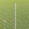 Ogrodzenie z słupkiem Srebrny 1 x 10 m Stal
