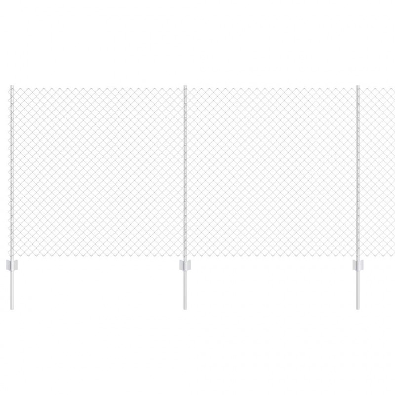 Ogrodzenie z słupkiem Srebrny 1,2 x 10 m Stal