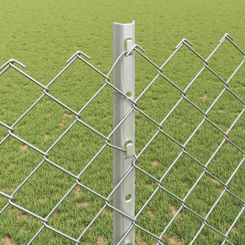 Ogrodzenie z słupkiem Srebrny 1,2 x 10 m Stal