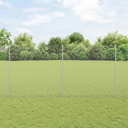 Ogrodzenie z słupkiem Srebrny 1,5 x 10 m Stal