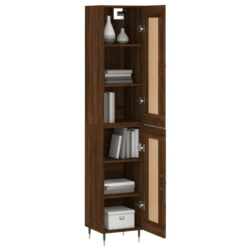 Wysoka szafka, brązowy dąb, 34,5x34x180 cm