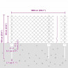 Ogrodzenie z słupkiem Srebrny 0,6 x 10 m Stal