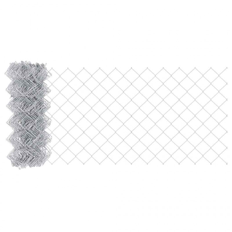 Ogrodzenie z słupkiem Srebrny 0,8 x 10 m Stal