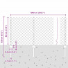 Ogrodzenie z słupkiem Srebrny 0,8 x 10 m Stal