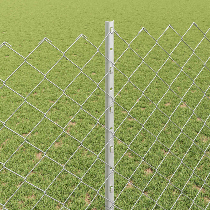 Ogrodzenie z słupkiem Srebrny 1,4 x 10 m Stal