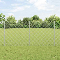 Ogrodzenie z słupkiem Srebrny 1,5 x 10 m Stal