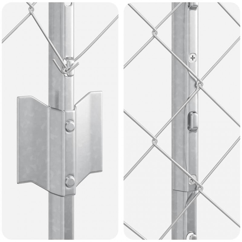 Ogrodzenie z słupkiem Srebrny 1,5 x 10 m Stal