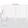 Ogrodzenie z słupkiem Srebrny 0,6 x 25 m Stal