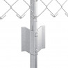 Ogrodzenie z słupkiem Srebrny 0,8 x 25 m Stal