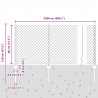 Ogrodzenie z słupkiem Srebrny 0,8 x 25 m Stal
