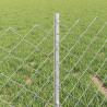 Ogrodzenie z słupkiem Srebrny 0,4 x 25 m Stal