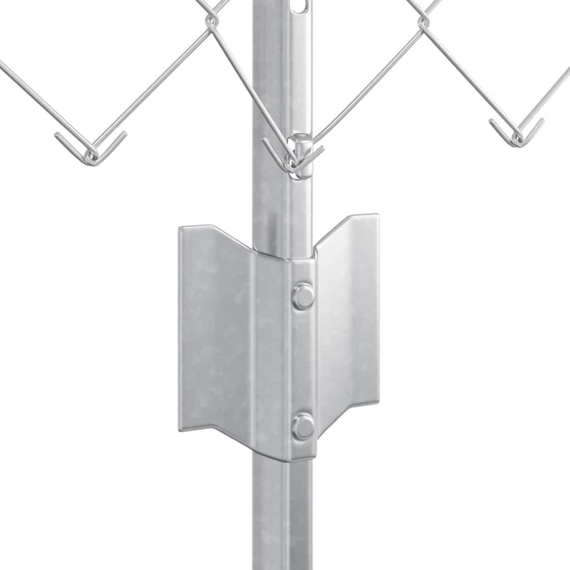 Ogrodzenie z słupkiem Srebrny 0,4 x 25 m Stal
