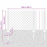 Ogrodzenie z słupkiem Srebrny 0,6 x 25 m Stal