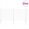 Ogrodzenie z słupkiem Srebrny 1 x 25 m Stal