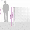 Ogrodzenie z słupkiem Srebrny 1,2 x 25 m Stal