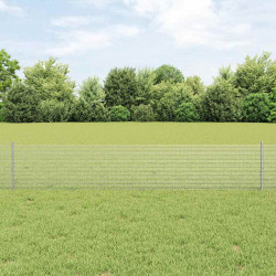 Ogrodzenie z słupkiem Srebrny 0,4 x 10 m Stal