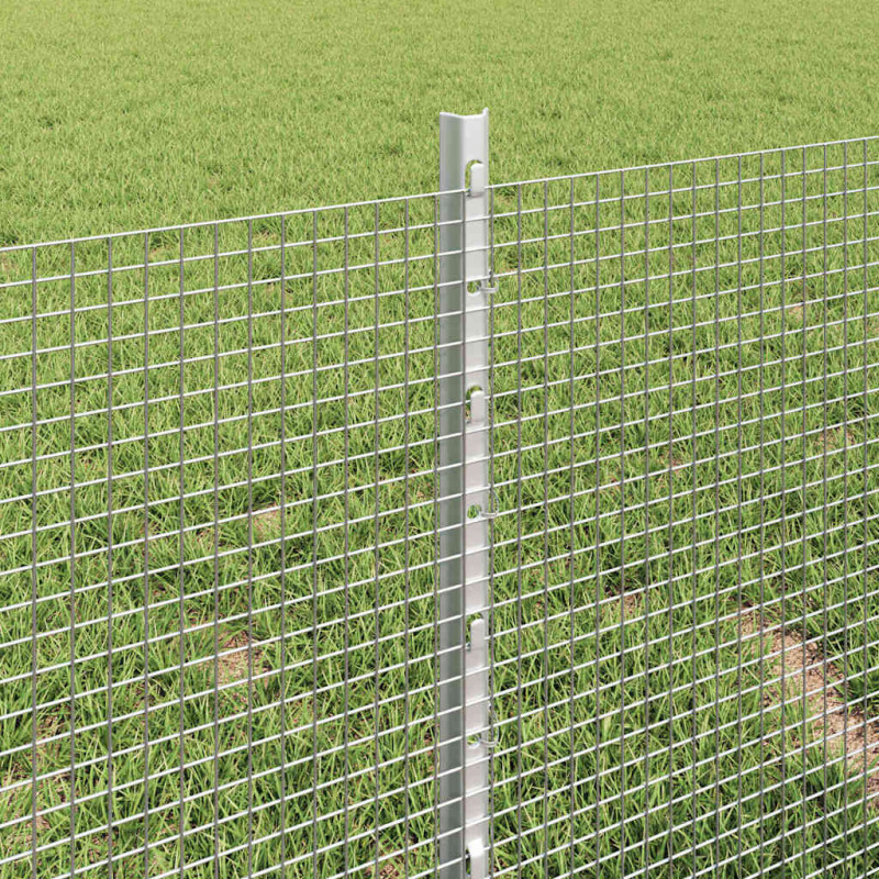 Ogrodzenie z słupkiem Srebrny 0,4 x 10 m Stal
