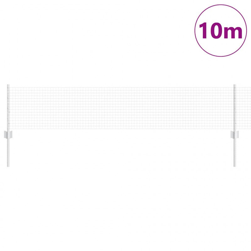 Ogrodzenie z słupkiem Srebrny 0,4 x 10 m Stal
