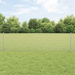 Ogrodzenie z słupkiem Srebrny 0,6 x 10 m Stal