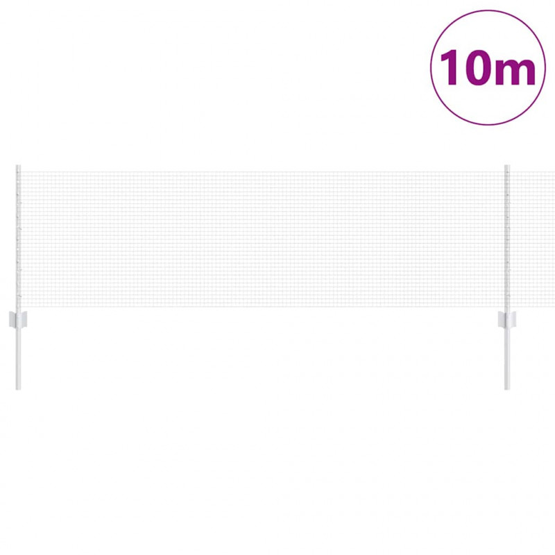 Ogrodzenie z słupkiem Srebrny 0,6 x 10 m Stal