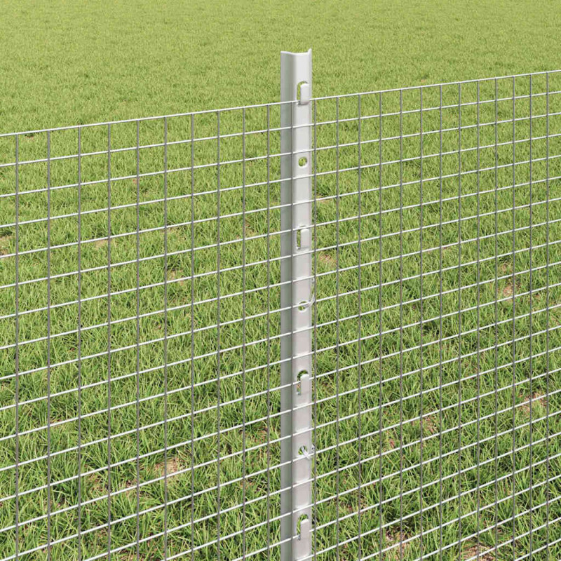 Ogrodzenie z słupkiem Srebrny 0,6 x 10 m Stal