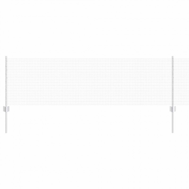 Ogrodzenie z słupkiem Srebrny 0,6 x 10 m Stal