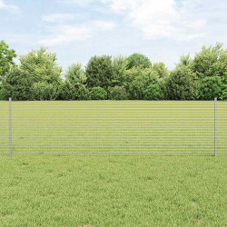 Ogrodzenie z słupkiem Srebrny 0,6 x 10 m Stal