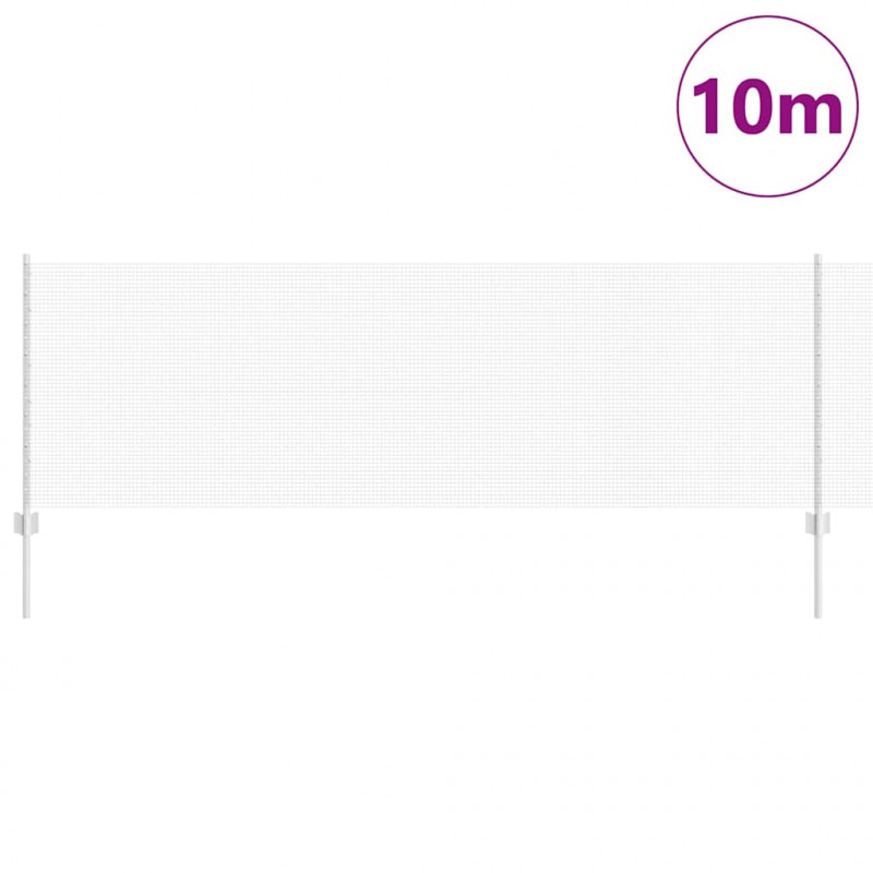 Ogrodzenie z słupkiem Srebrny 0,8 x 10 m Stal