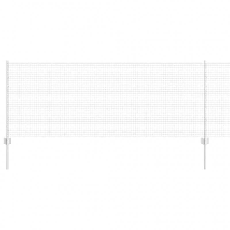 Ogrodzenie z słupkiem Srebrny 0,8 x 10 m Stal