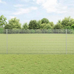Ogrodzenie z słupkiem Srebrny 1 x 10 m Stal