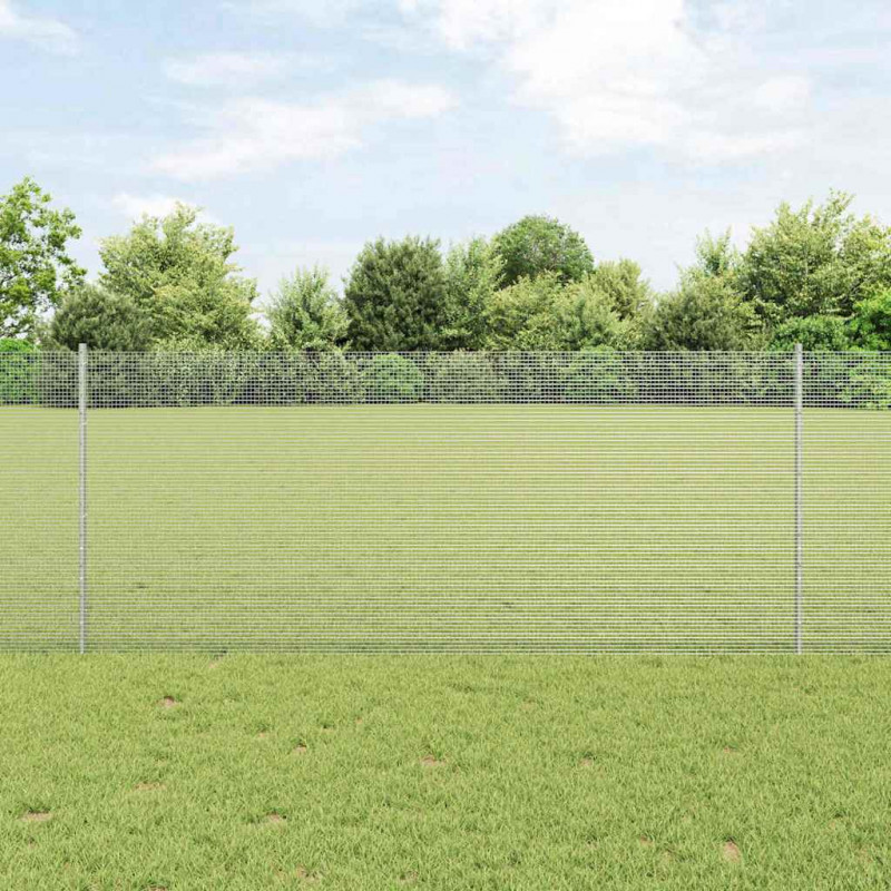 Ogrodzenie z słupkiem Srebrny 1 x 10 m Stal