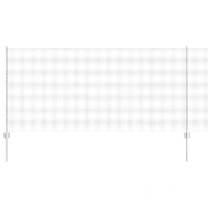 Ogrodzenie z słupkiem Srebrny 1 x 10 m Stal