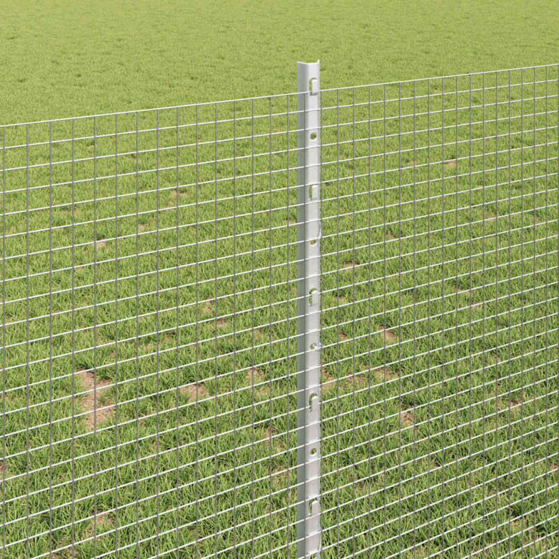 Ogrodzenie z słupkiem Srebrny 1 x 10 m Stal