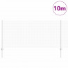 Ogrodzenie z słupkiem Srebrny 1 x 10 m Stal