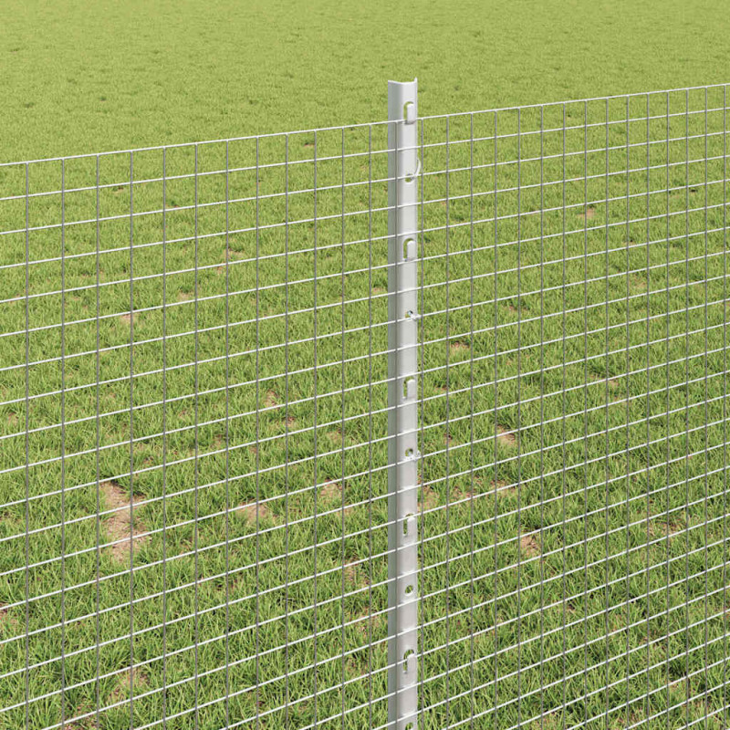 Ogrodzenie z słupkiem Srebrny 1 x 10 m Stal