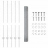 Ogrodzenie z słupkiem Srebrny 1 x 10 m Stal