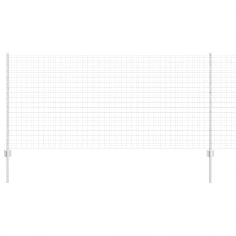 Ogrodzenie z słupkiem Srebrny 1 x 10 m Stal