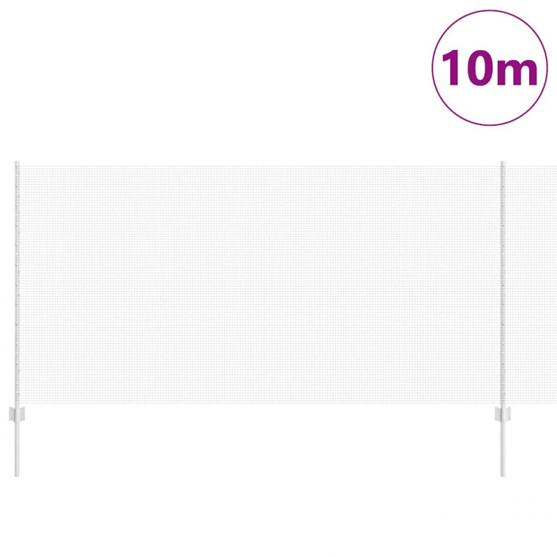 Ogrodzenie z słupkiem Srebrny 1,2 x 10 m Stal