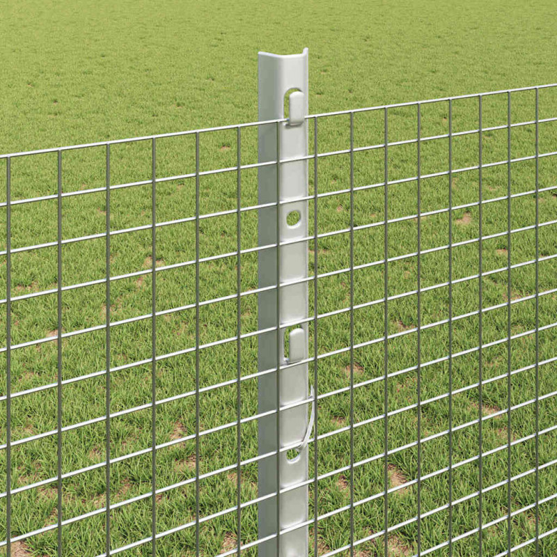 Ogrodzenie z słupkiem Srebrny 1,2 x 10 m Stal