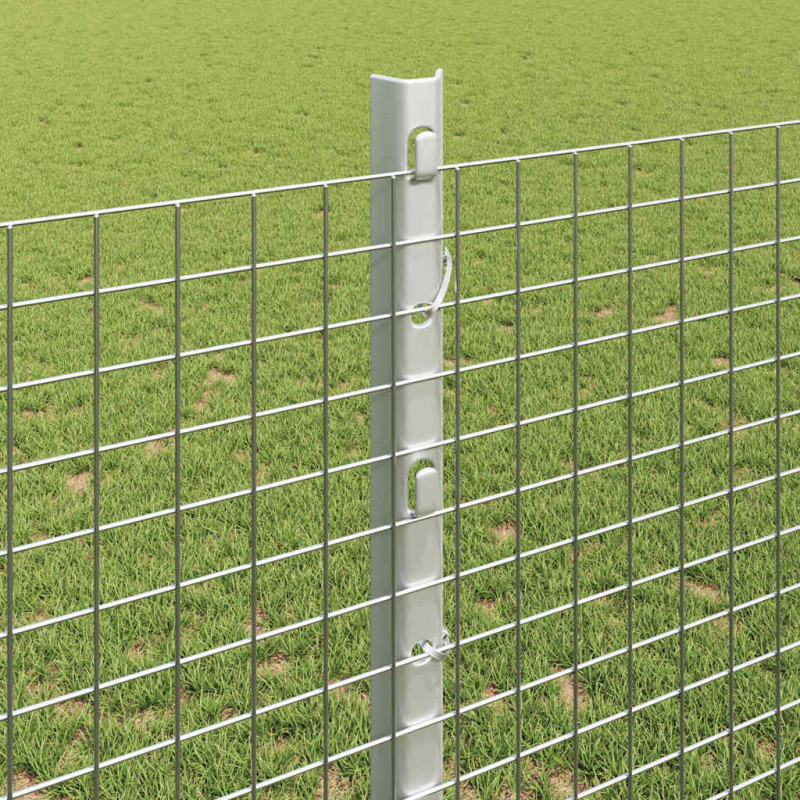 Ogrodzenie z słupkiem Srebrny 1,2 x 10 m Stal