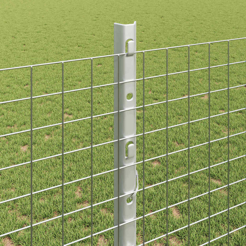 Ogrodzenie z słupkiem Srebrny 1,2 x 10 m Stal