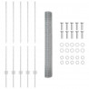 Ogrodzenie z słupkiem Srebrny 1,2 x 10 m Stal